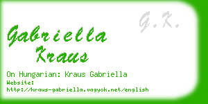 gabriella kraus business card